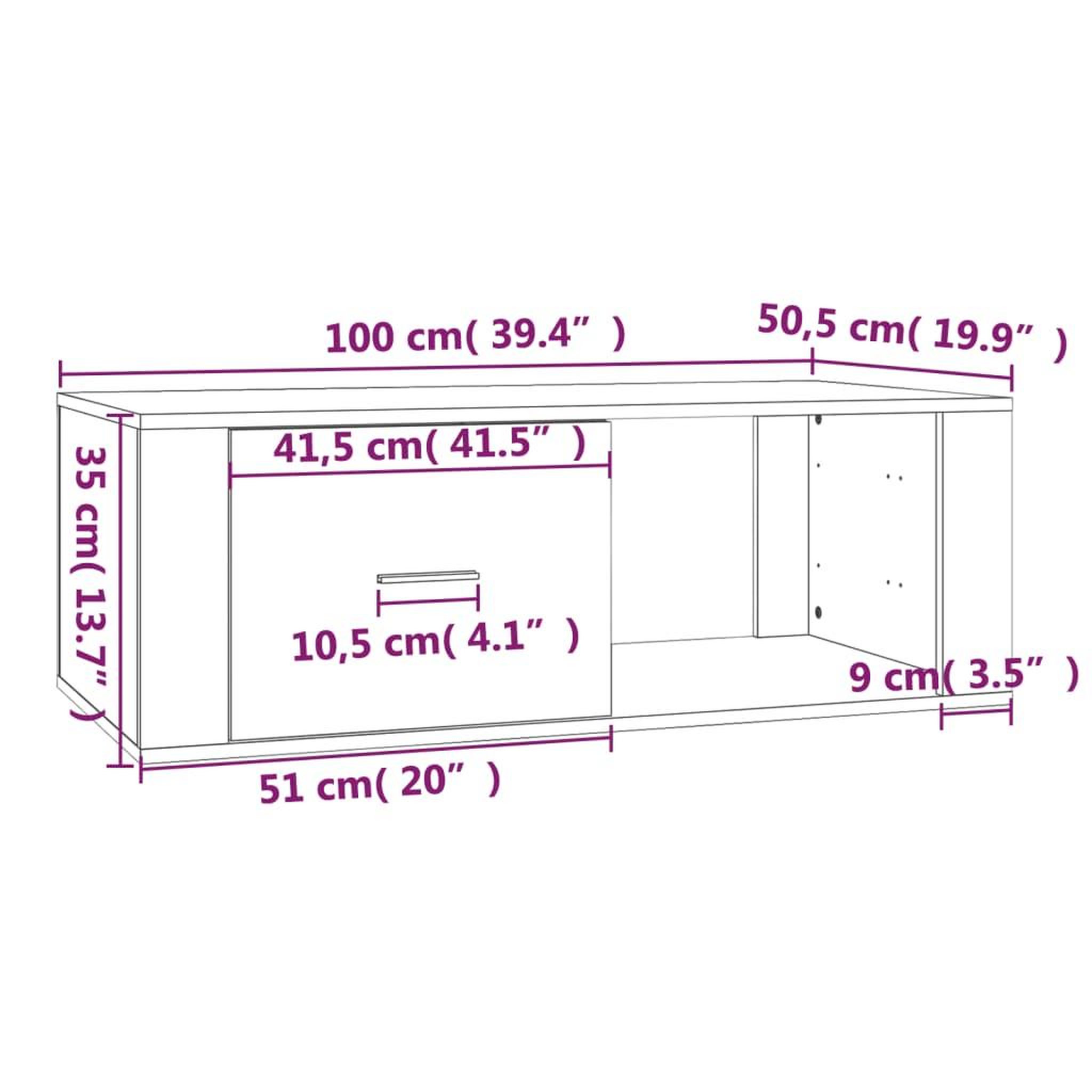 Voir la diapositive 6 : VIDAXL Table basse Blanc 100x50,5x35 cm Bois d'ingenierie