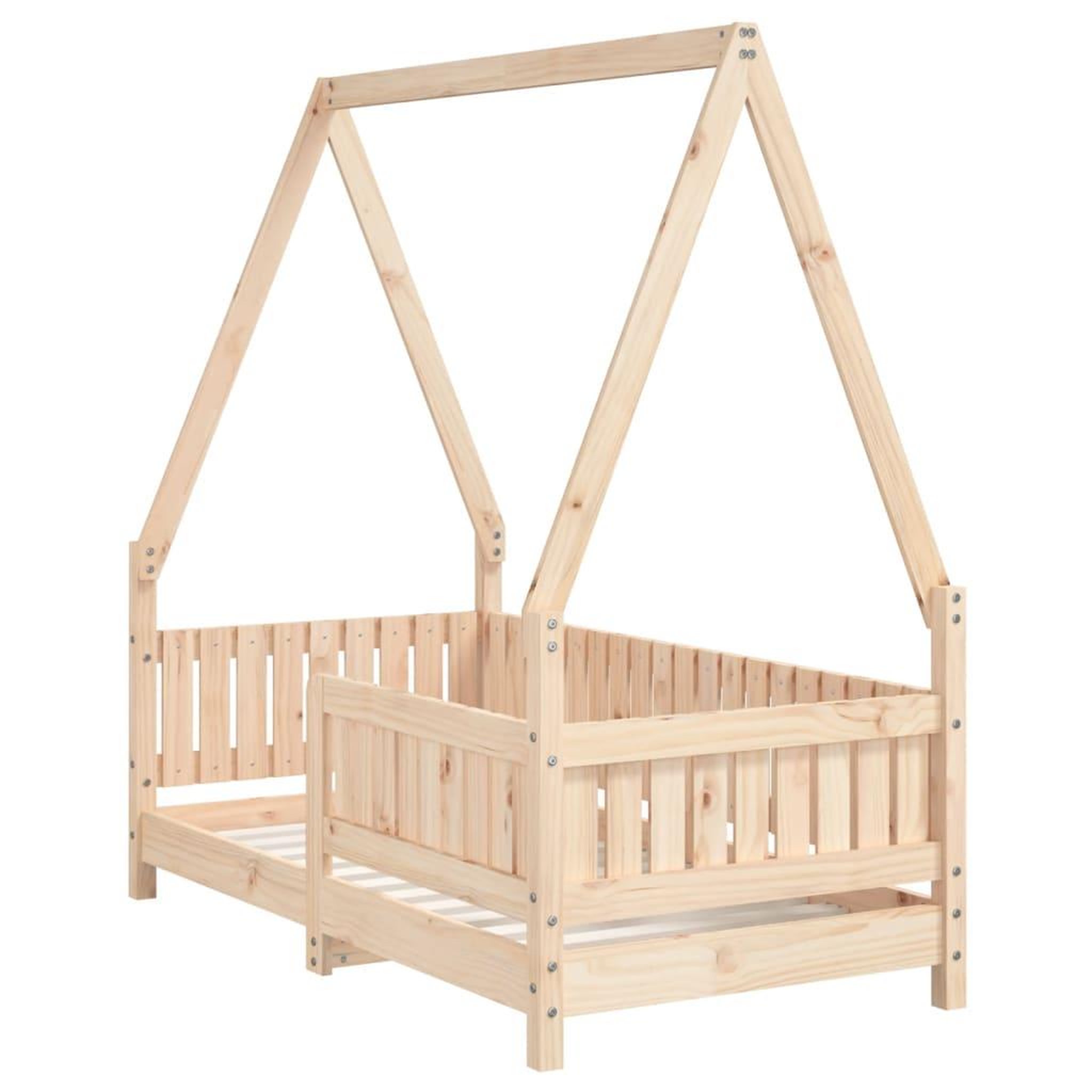 Voir la diapositive 3 : VIDAXL Cadre de lit pour enfant 70x140 cm bois de pin massif