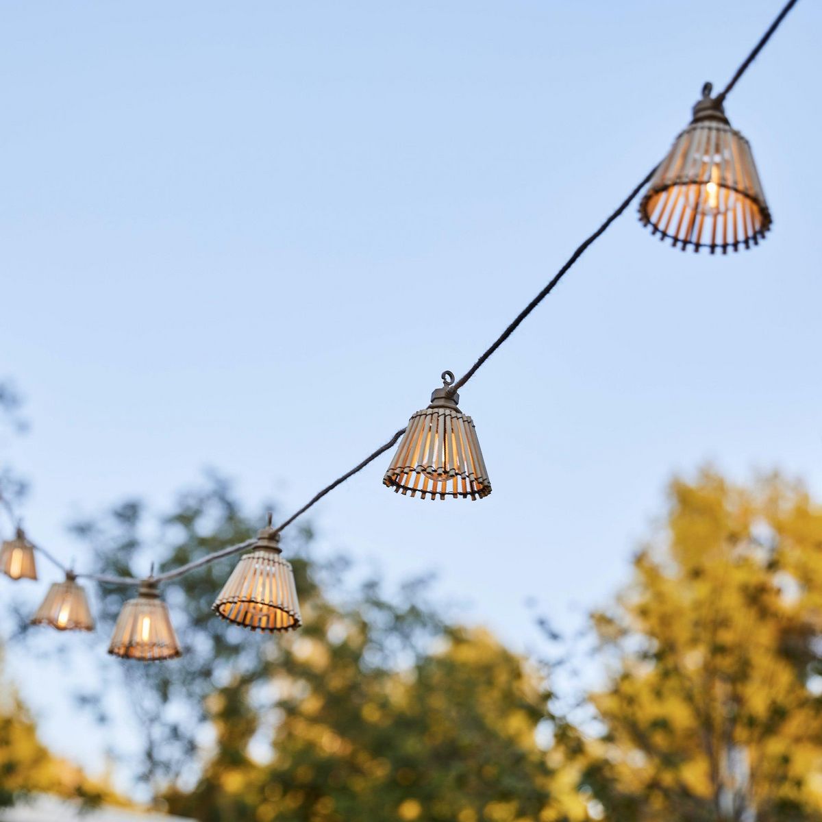 Lumisky Guirlande lumineuse extérieur NATURA Bois Bambou 8m