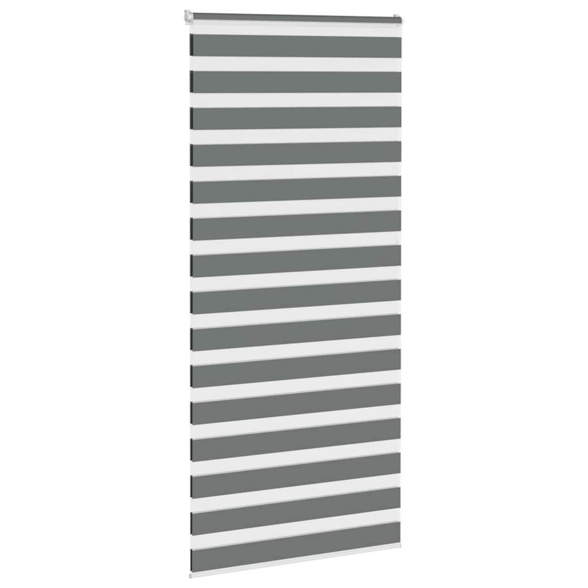 VIDAXL Store zebre gris fonce largeur du tissu 110,9 cm polyester