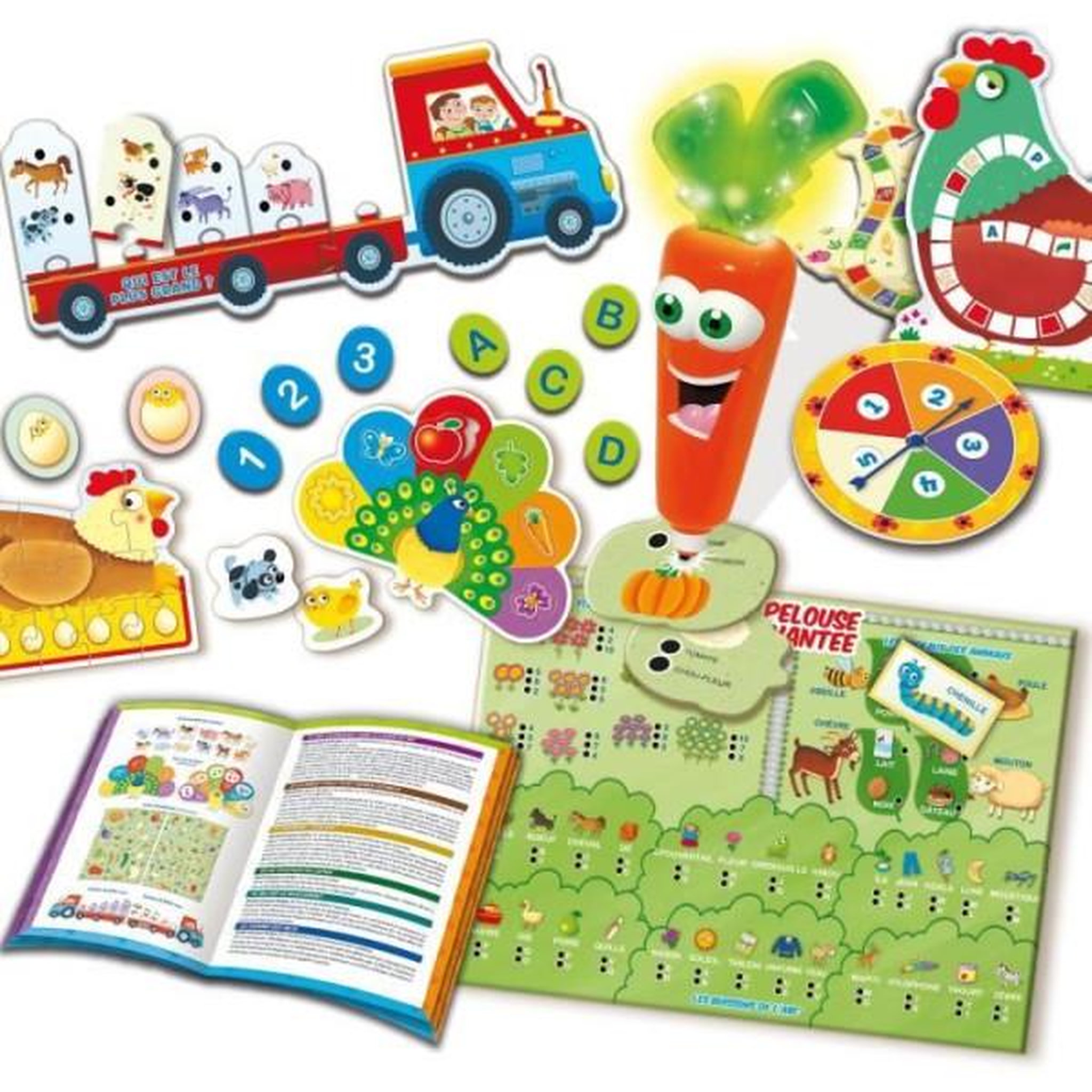 Voir la diapositive 2 : LISCIANI GIOCHI Coffret de jeux éducatif - LISCIANI GIOCHI - Carotina 50 jeux - Rouge - Présence parentale - 3 ans et plus