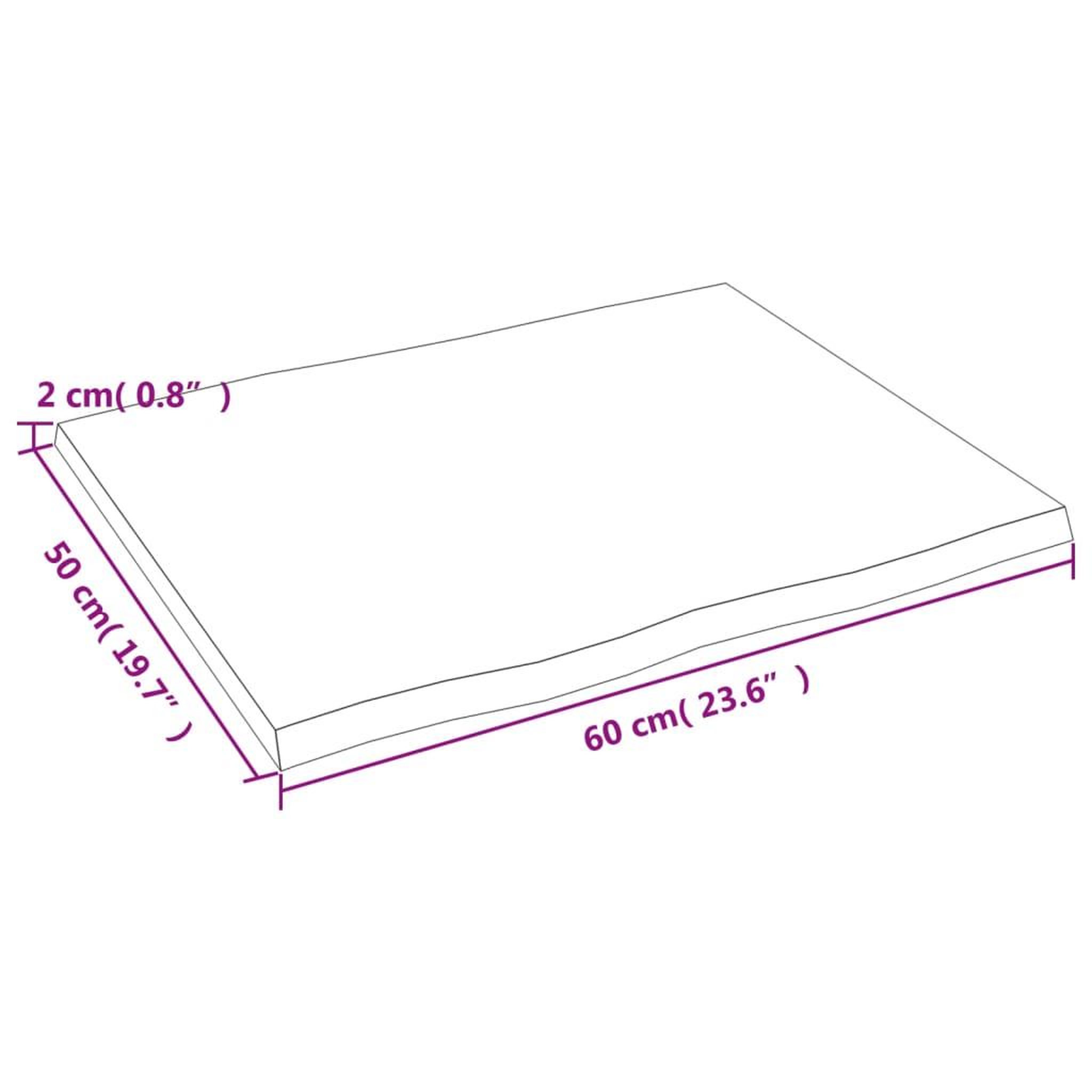 Voir la diapositive 6 : VIDAXL Dessus de table bois chene massif traite bordure assortie