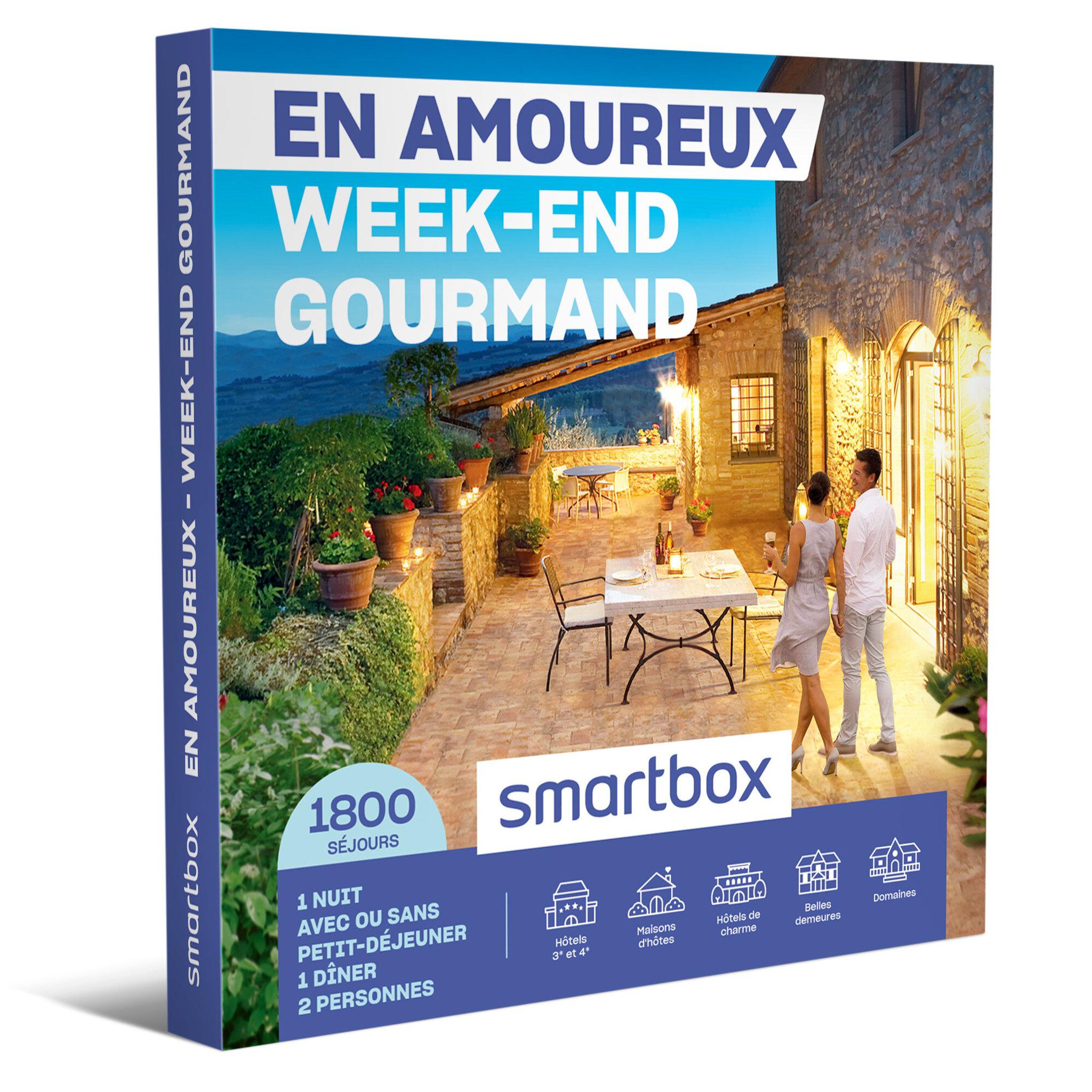 Voir la diapositive 1 : Smartbox En amoureux - Week-end gourmand - Coffret Cadeau Séjour