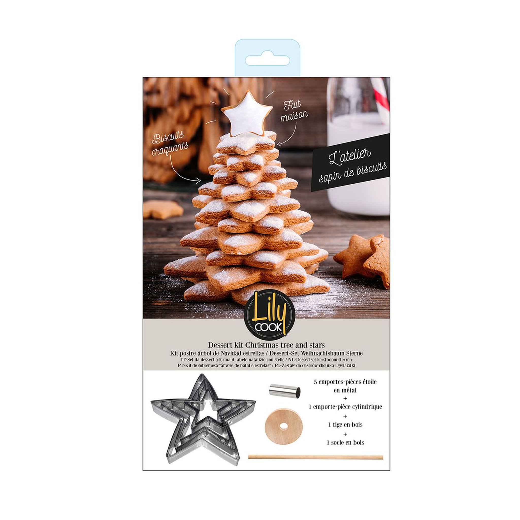 Voir la diapositive 2 : Coffret dessert sapin de noël et étoile