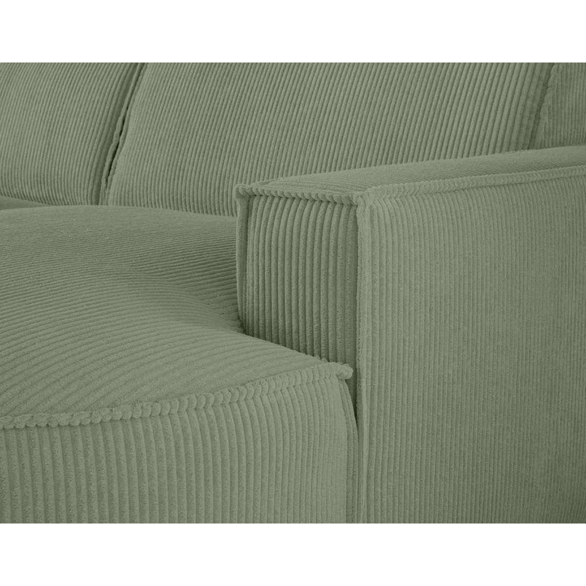 LISA DESIGN Spiaggia - canapé d'angle droit - forme arrondie - 5 places - en velours côtelé