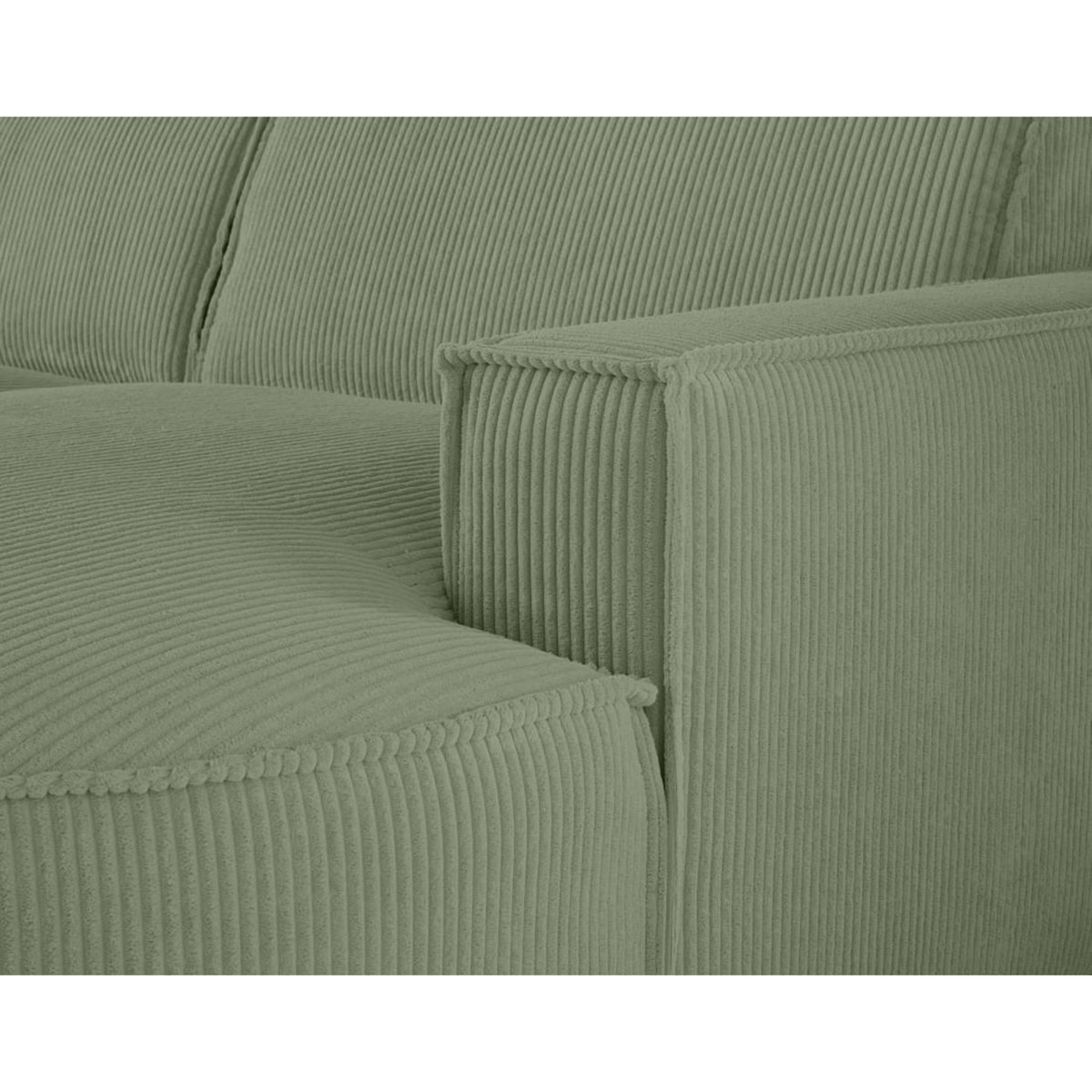 LISA DESIGN Spiaggia - canapé d'angle droit - forme arrondie - 5 places - en velours côtelé