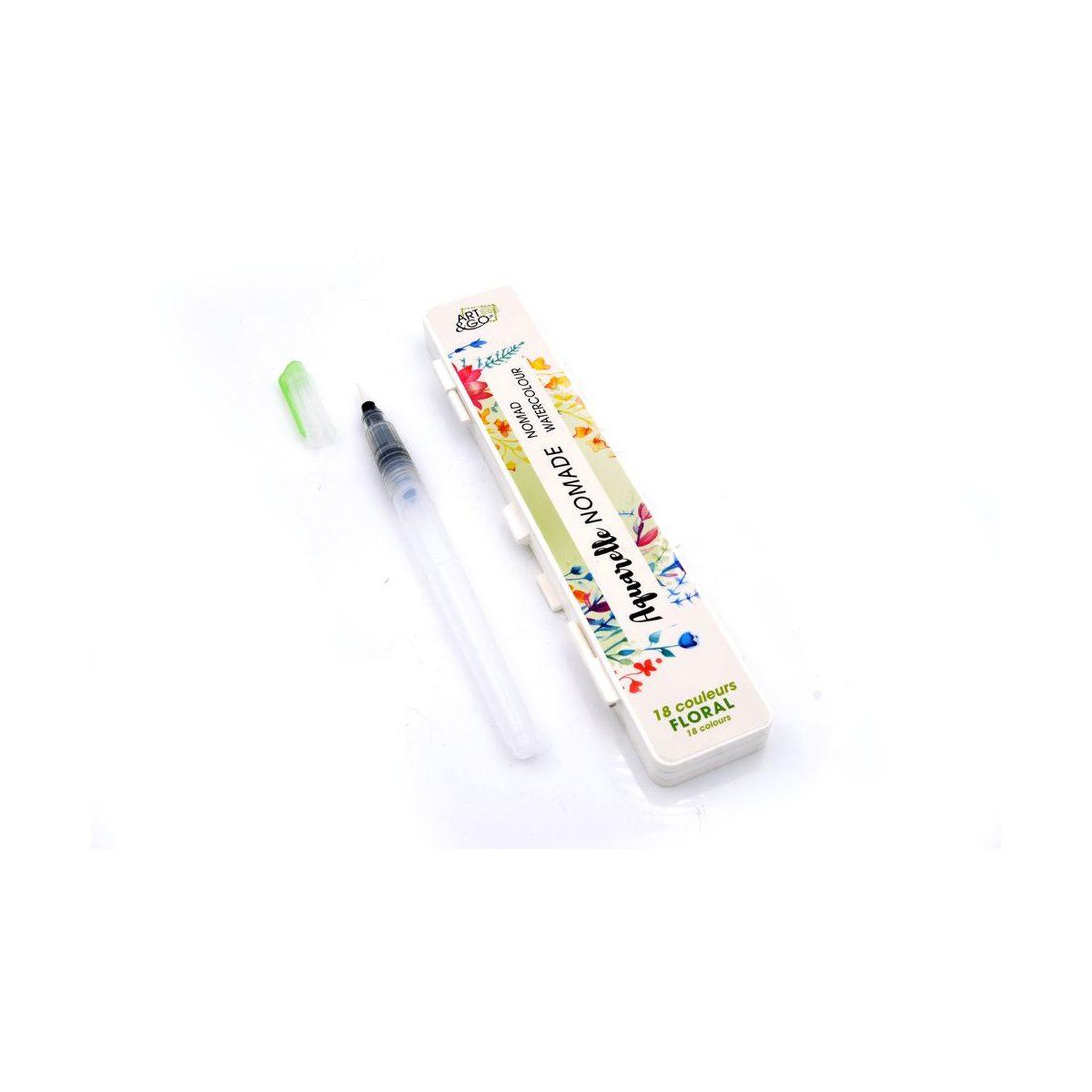 Voir la diapositive 2 : Oz International Art  and  go palette aquarelle accordéon - 18 couleurs floral