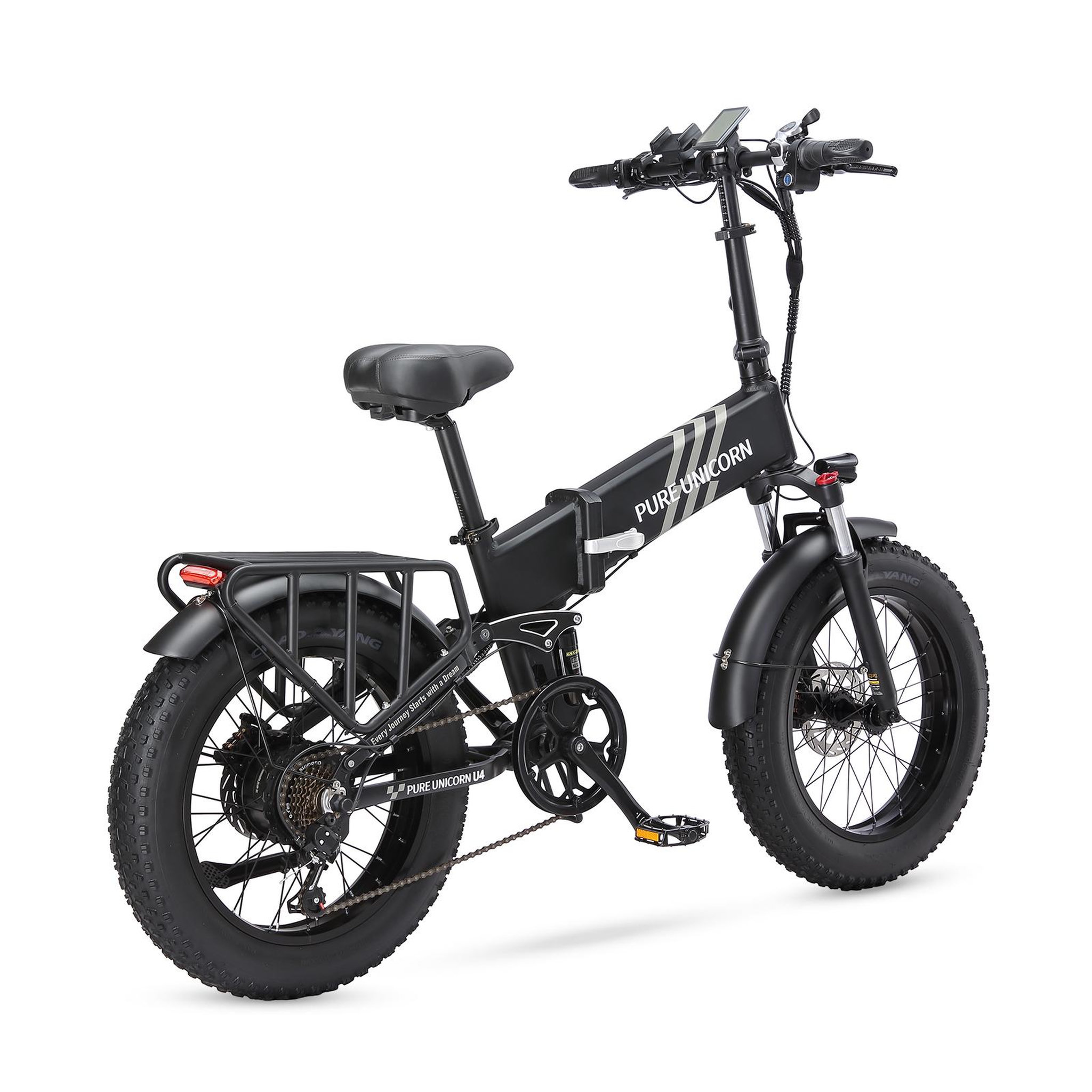 Voir la diapositive 4 : PURE UNICORN Vélo électrique pliable PURE UNICORN U4, Fat Bike, noir