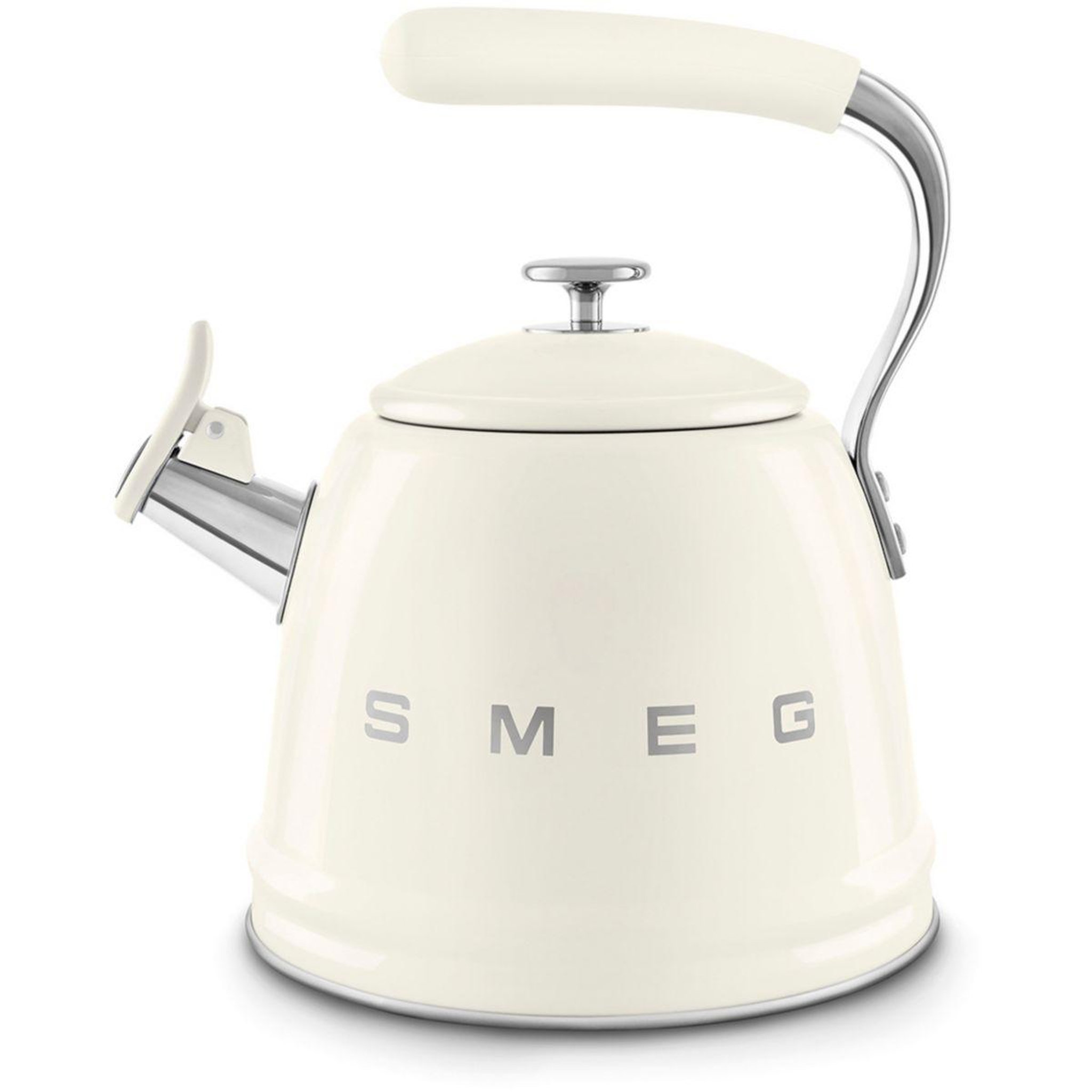 SMEG Bouilloire sifflante 2.3l crème
