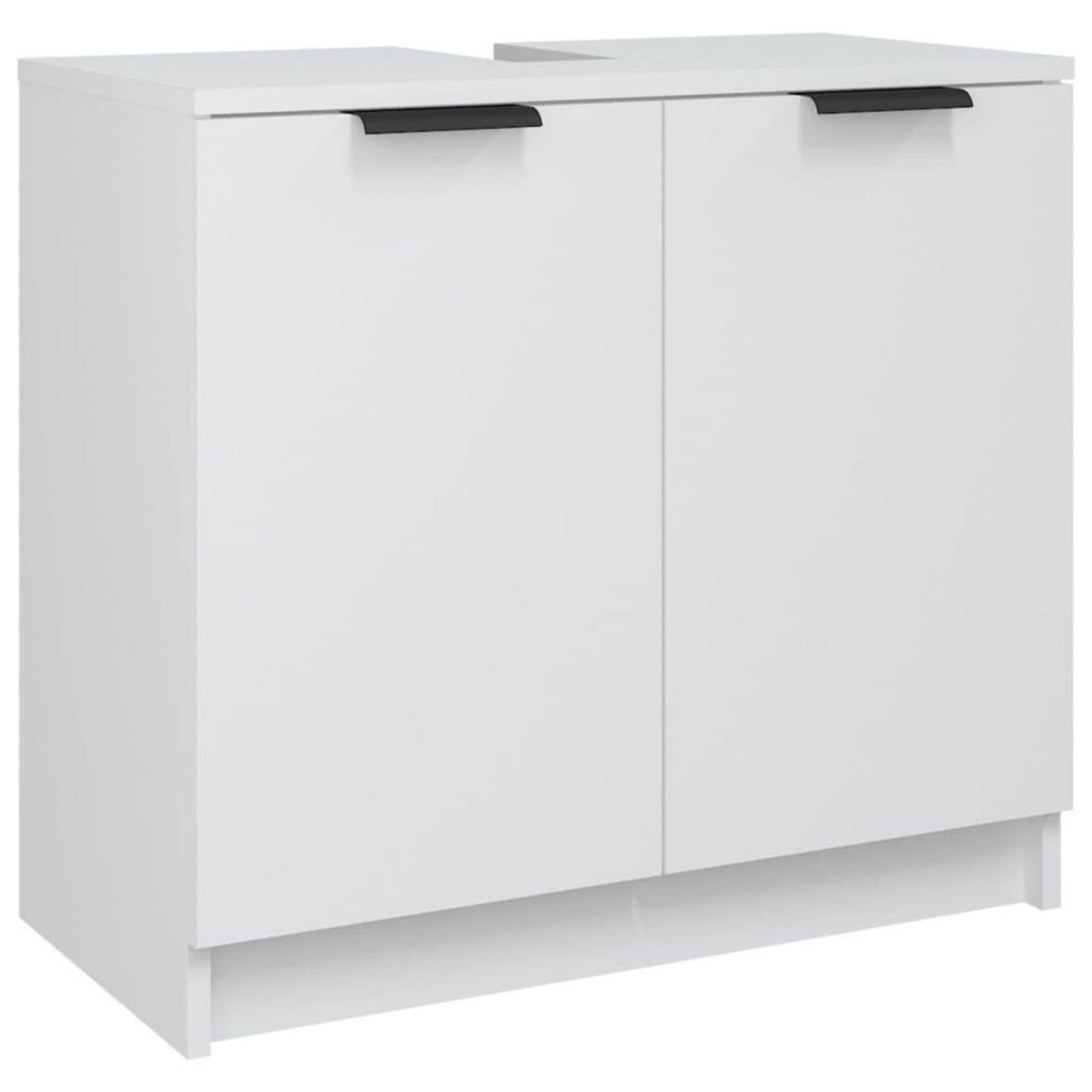 VIDAXL Armoire salle de bain Blanc 64,5x33,5x59 cm Bois d'ingenierie