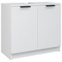 Voir la diapositive 2 : VIDAXL Armoire salle de bain Blanc 64,5x33,5x59 cm Bois d'ingenierie