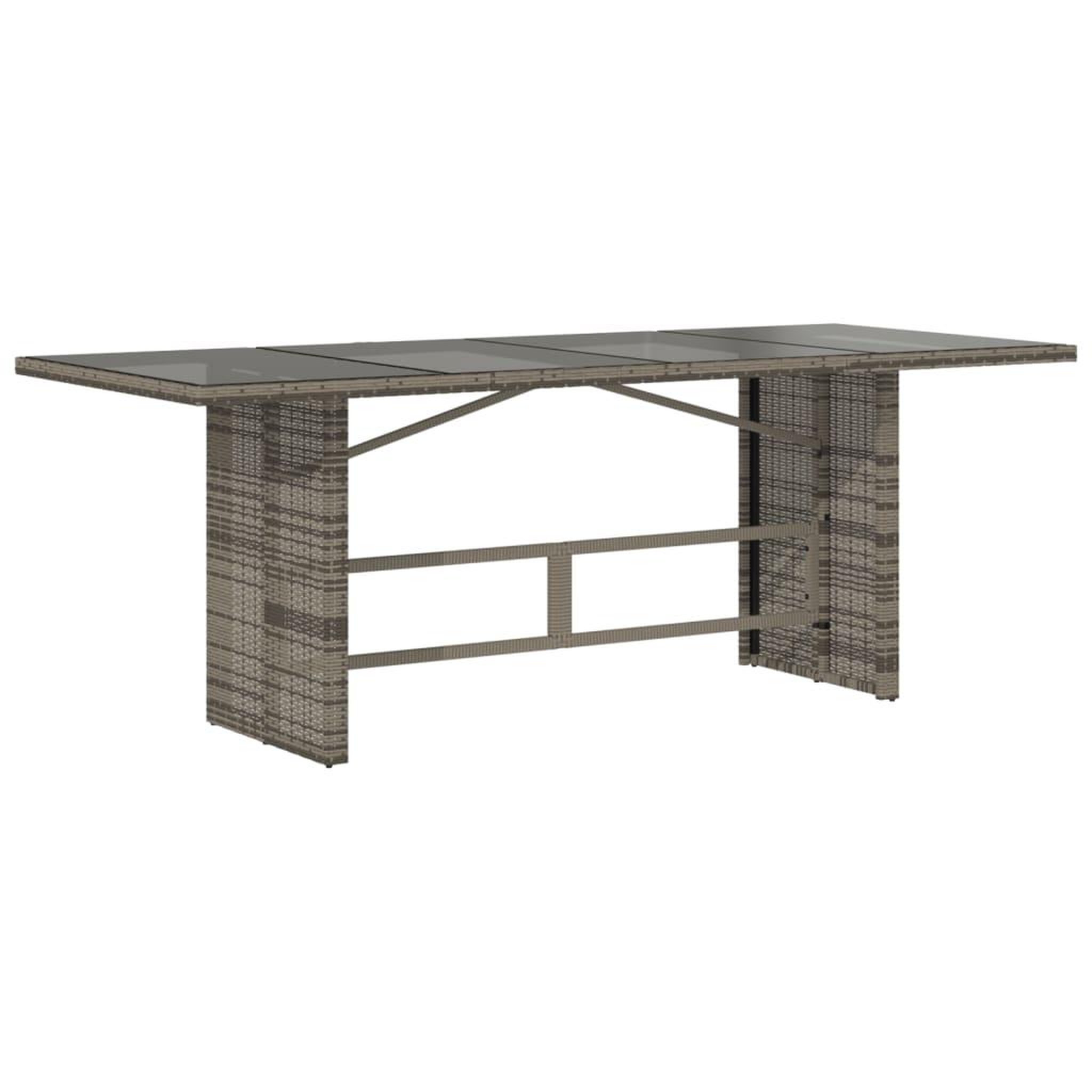 Voir la diapositive 4 : VIDAXL Ensemble a manger de jardin 9 pcs coussins gris resine tressee