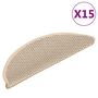 Voir la diapositive 2 : VIDAXL Tapis d'escalier autocollants aspect sisal 15 pcs 56x17x3 cm