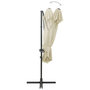 Voir la diapositive 5 : VIDAXL Parasol de jardin en porte-a-faux a double toit Sable 250x250cm