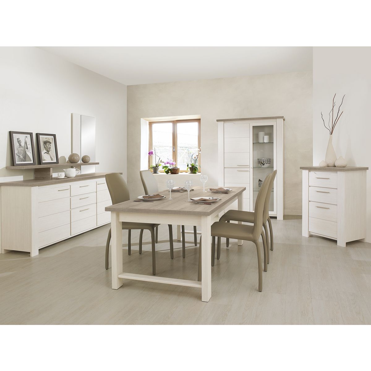 GAMI Buffet 2 portes 3 tiroirs L200cm FLORENCE