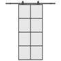Voir la diapositive 2 : VIDAXL Porte coulissante kit de quincaillerie noir 90x205 cm verre ESG