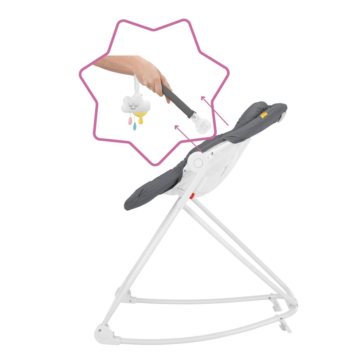 BADABULLE Transat bébé en hauteur Compact'up - Moonlight