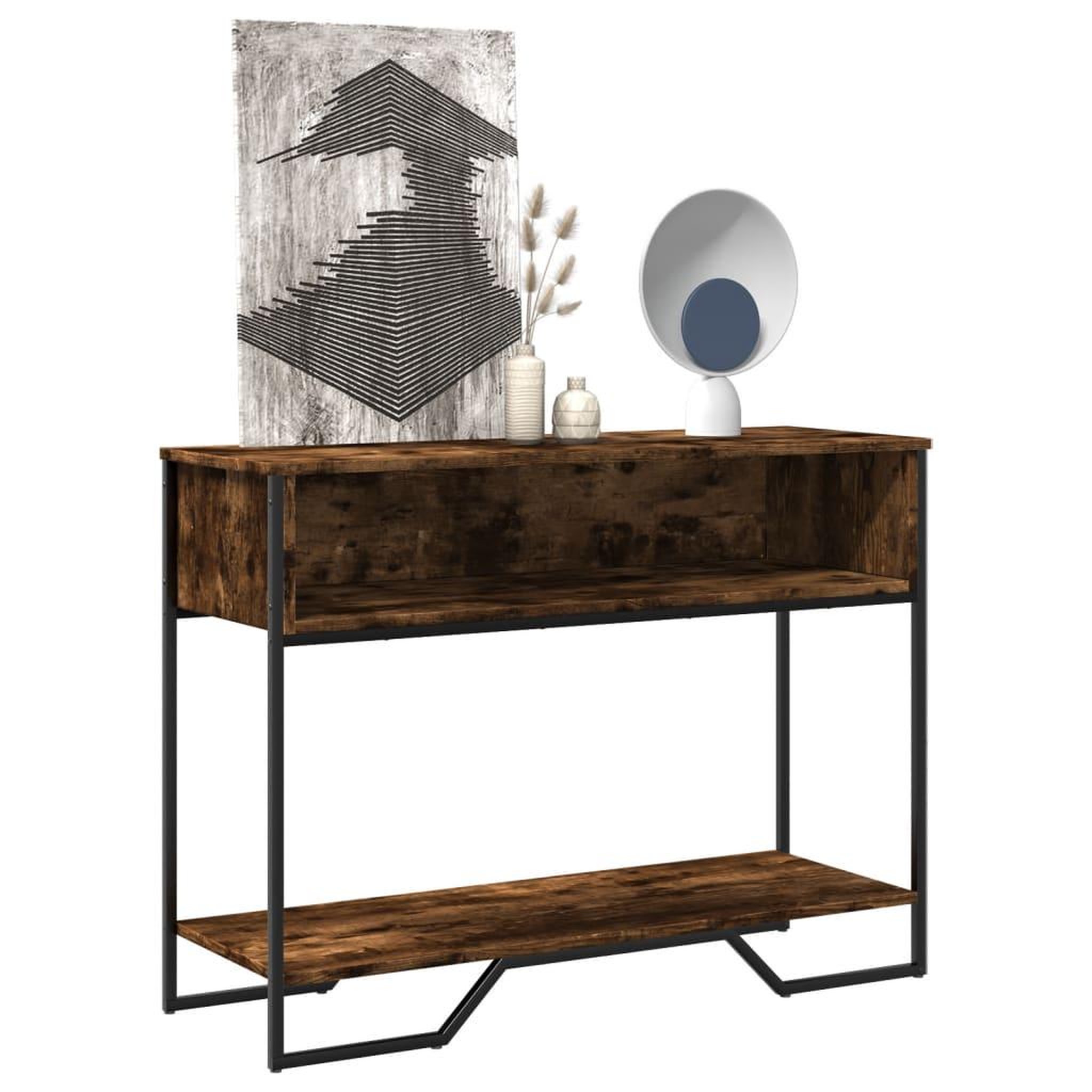 VIDAXL Table console chene fume 100x35x74,5 cm bois d'ingenierie