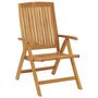 Voir la diapositive 4 : VIDAXL Chaises de jardin inclinables lot de 4 et coussins bois teck