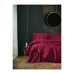 GENERIQUE Parure de lit - 129CTF24607 - 1 housse de couette 220 x 240 cm + 2 taies d'oreiller 60 x 60 cm - Satiné 100% coton - Rouge
