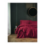 Voir la diapositive 1 : GENERIQUE Parure de lit - 129CTF24607 - 1 housse de couette 220 x 240 cm + 2 taies d'oreiller 60 x 60 cm - Satiné 100% coton - Rouge