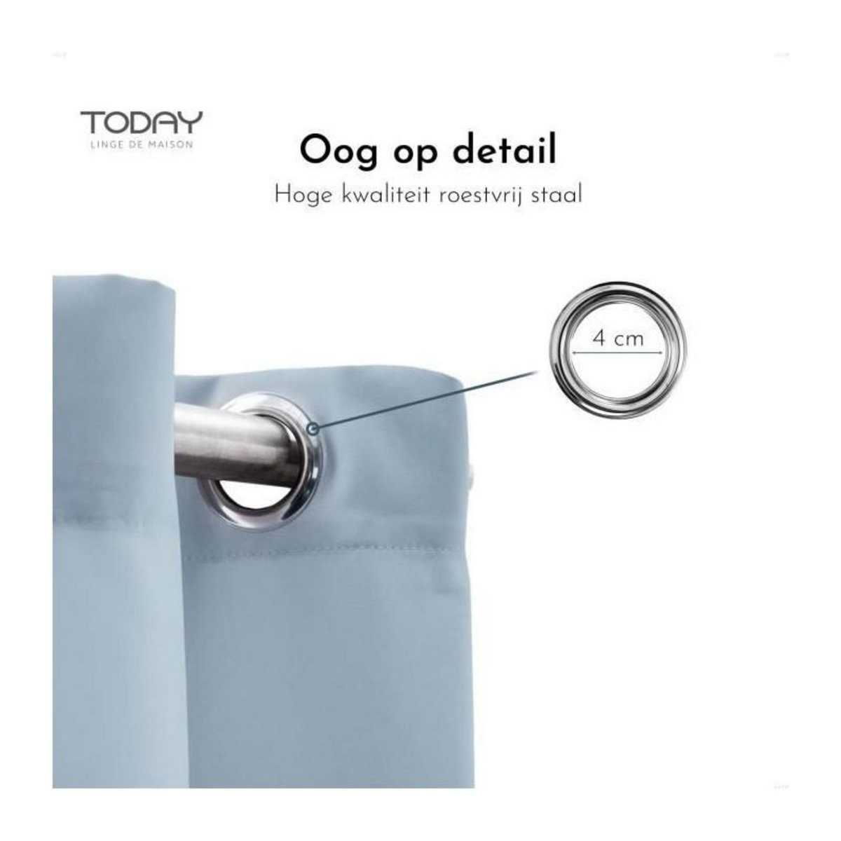 Today Rideau a oeillets - 140X240 - Denim - TODAY Essential - 356011