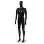 Voir la diapositive 1 : VIDAXL Mannequin homme corps complet base verre Noir brillant 185 cm