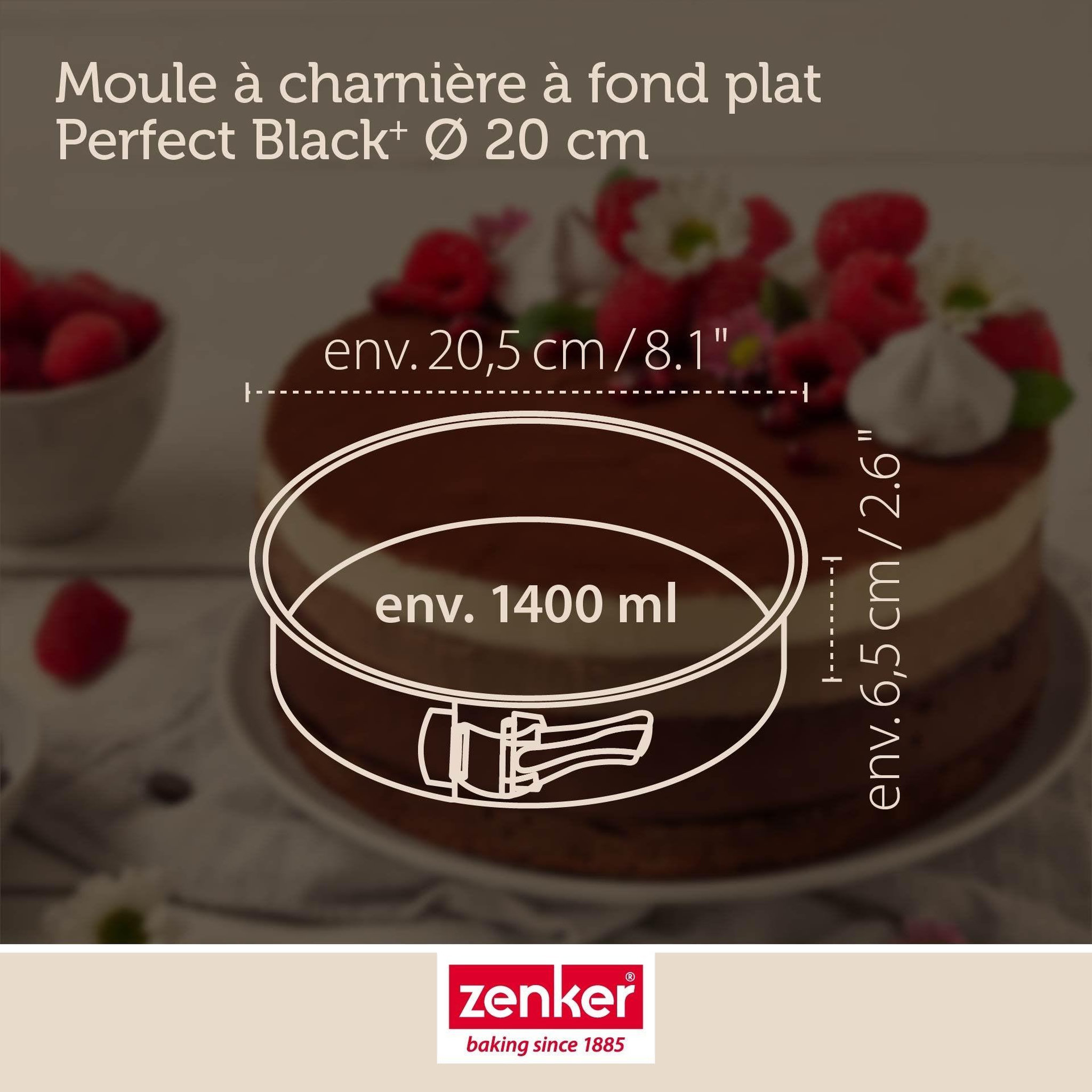 Voir la diapositive 3 : ZENKER Moule à manqué à charnière 20 cm zenker perfectback+