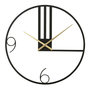Voir la diapositive 1 : Paris Prix Horloge Murale en Métal  Lignes  69cm Noir
