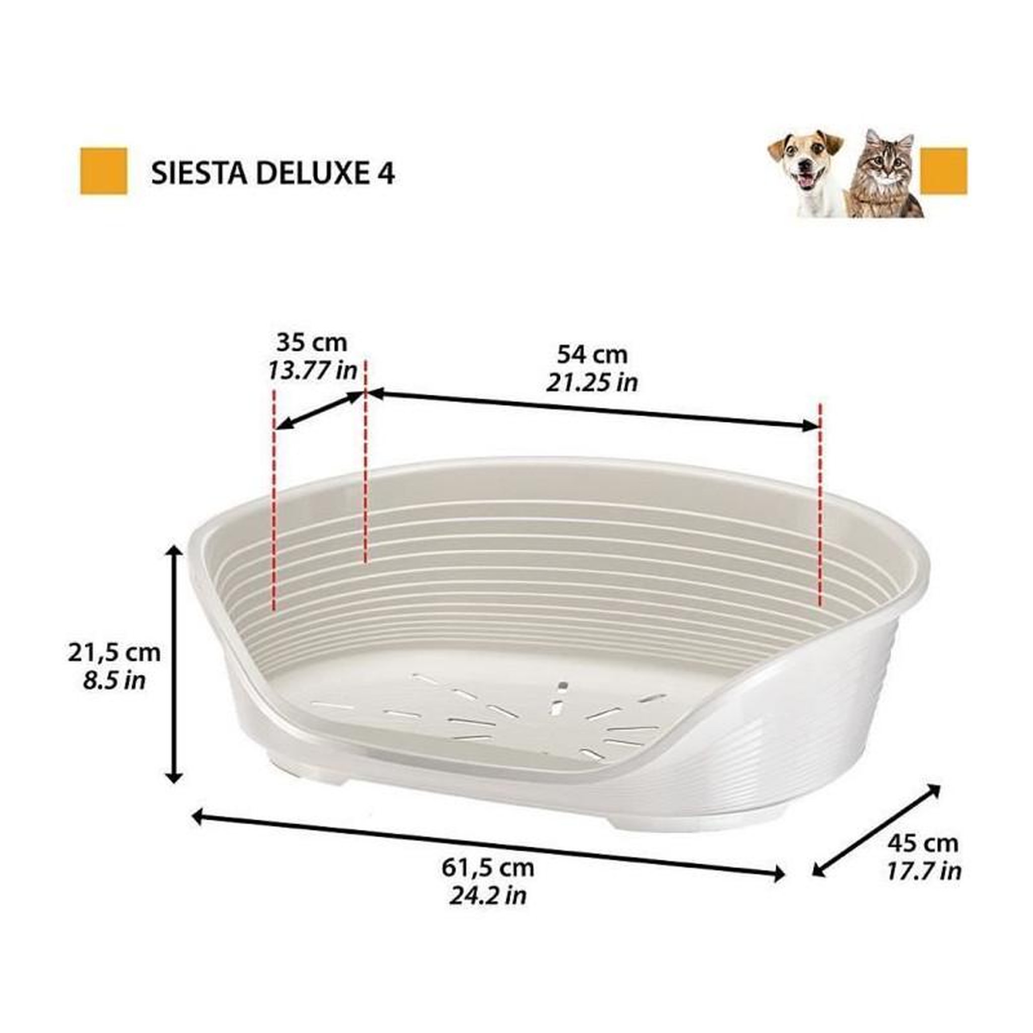 Voir la diapositive 2 : Ferplast Corbeille - FERPLAST - SIESTA DELUXE 4 - Gris clair