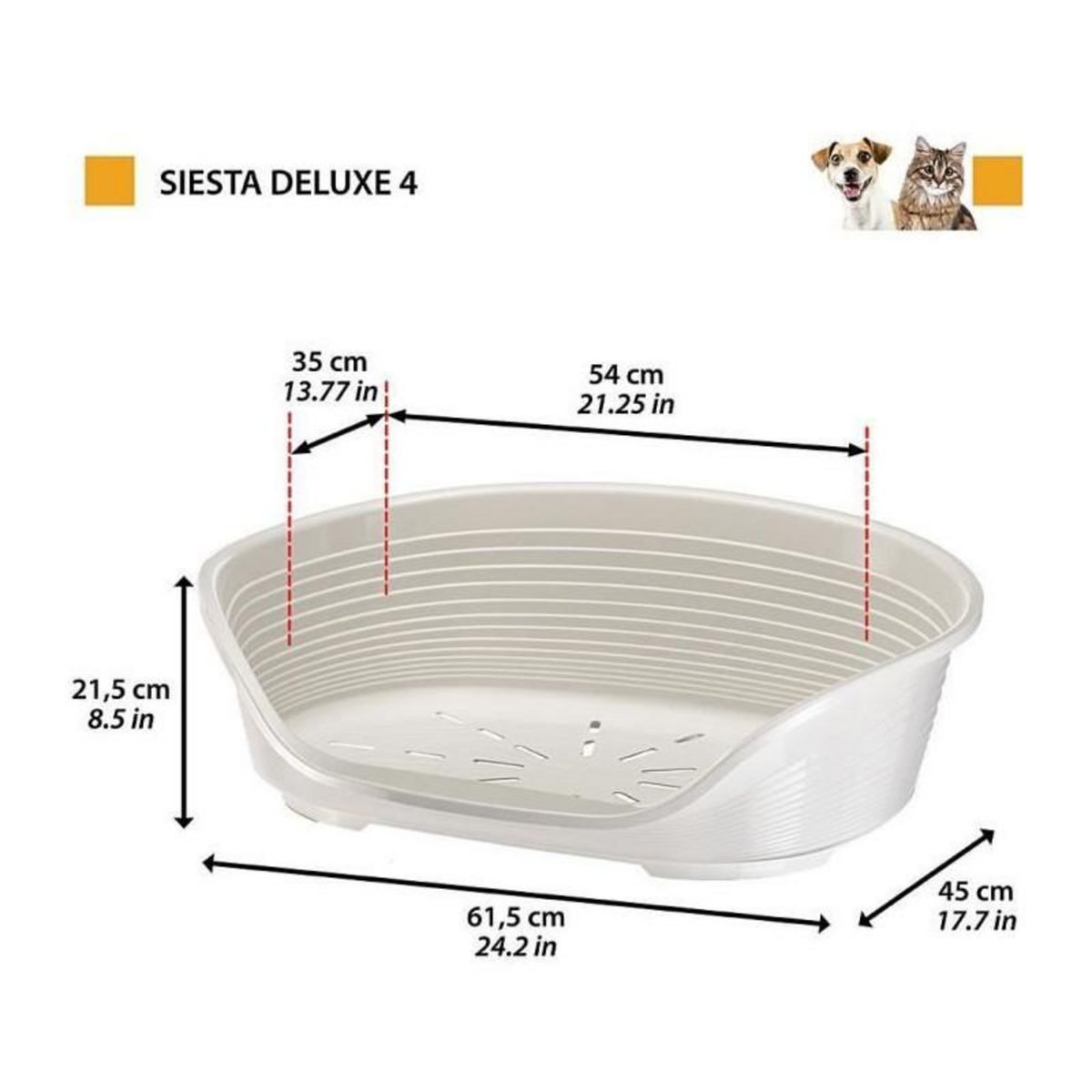 Ferplast Corbeille - FERPLAST - SIESTA DELUXE 4 - Gris clair