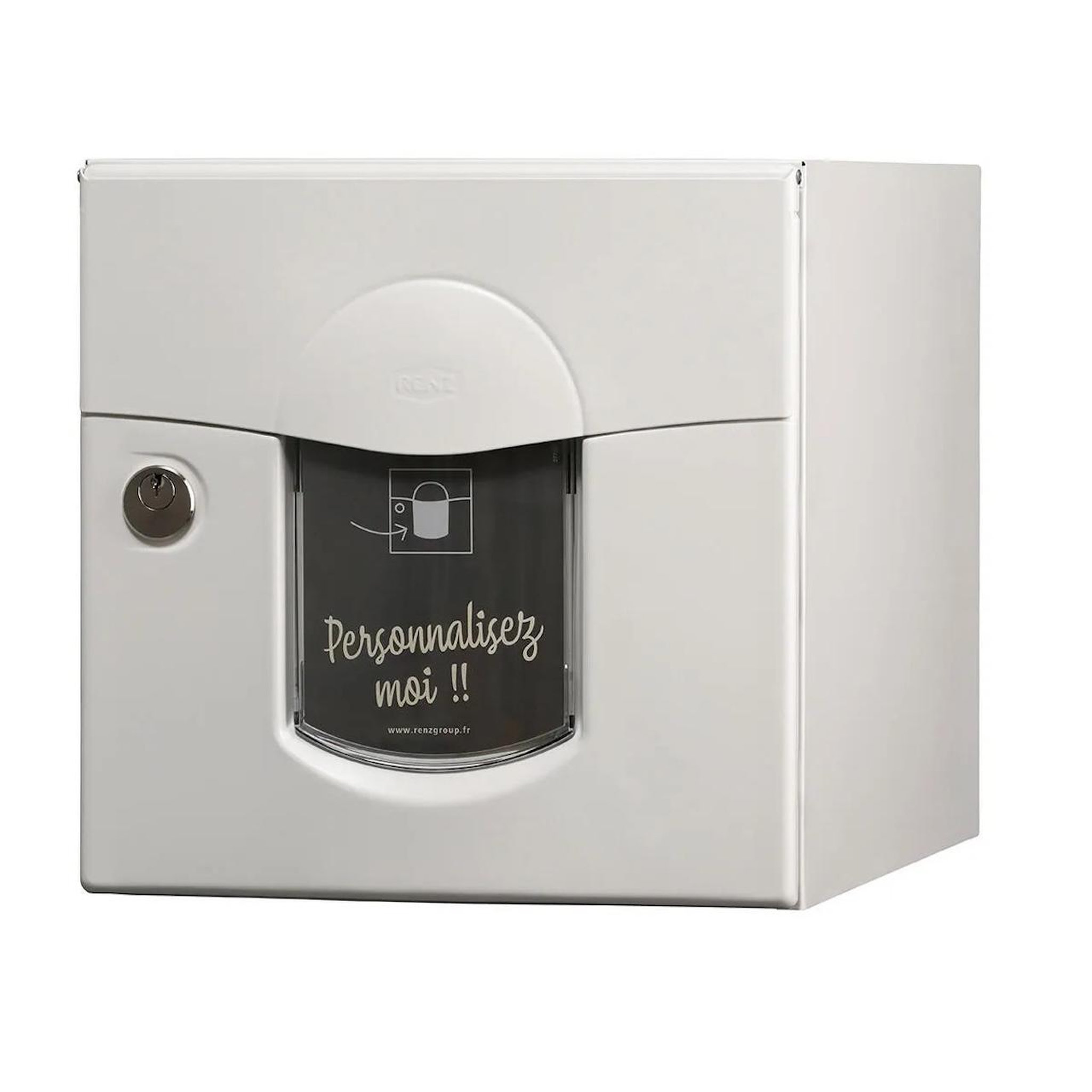 RENZ Boîte aux lettres - 2 portes extérieur - Soléa - acier blanc mat