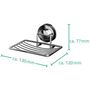 Voir la diapositive 4 : RIDDER RIDDER Porte-savon de douche 13 x 12 x 7,7 cm Chrome 12040100
