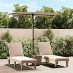 VIDAXL Parasol de jardin avec mat en aluminium 2x1,5 m Taupe