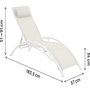 Voir la diapositive 3 : Habitat et Jardin Bain de soleil en aluminium  Beauty  - Phoenix - Ecru - Lot de 2