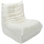 Habitat et Jardin Chauffeuse en tissu texturé  Velasca  - 95 x 100 x 75 cm - Crème