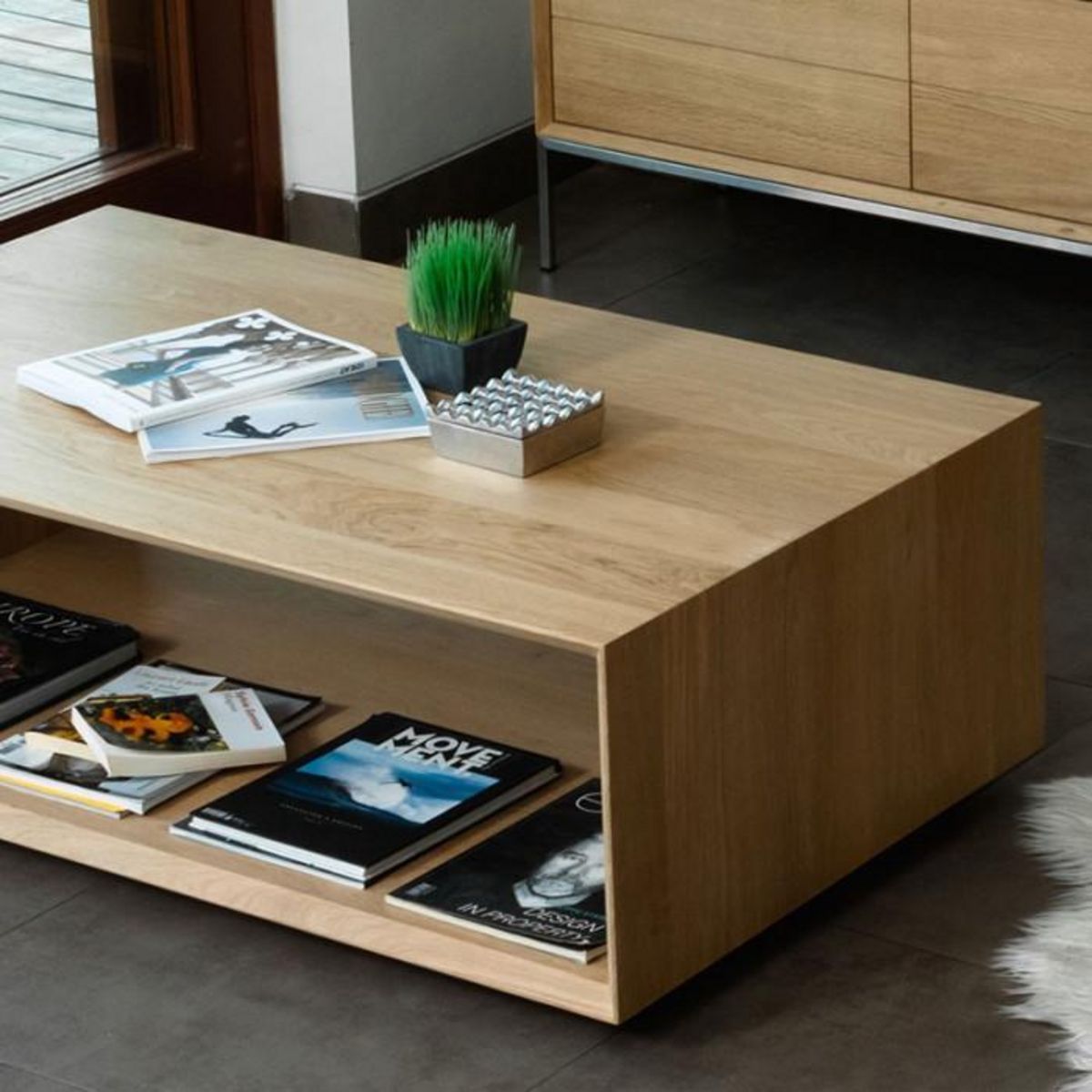 Paris Prix Table Basse  Kubico  120cm Chêne Massif