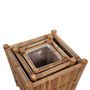 Voir la diapositive 4 : VIDAXL Lits sureleves en bambou avec doublure en nylon 3 pcs