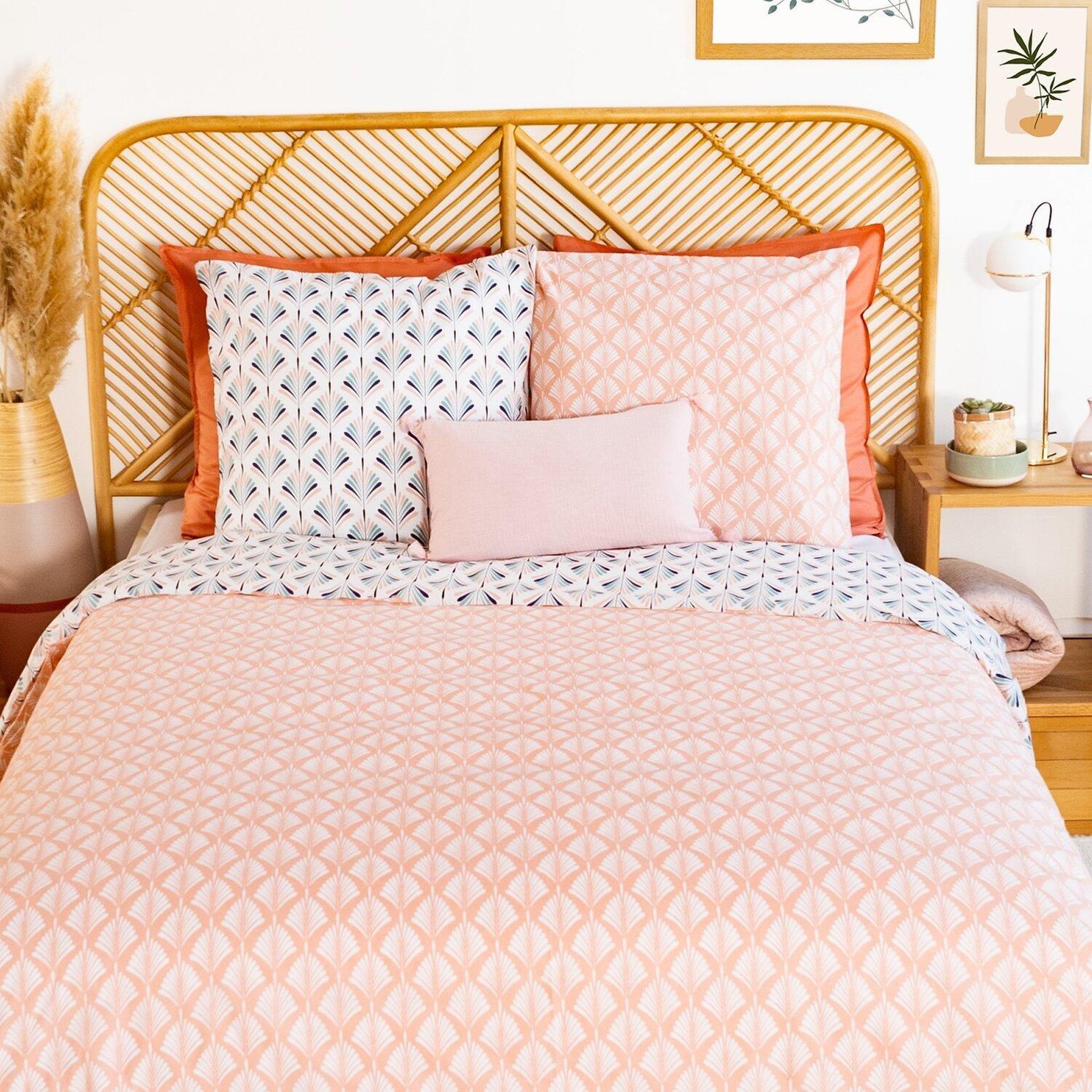 Voir la diapositive 3 : Home collection Parure housse de couette 3pcs 200x200 100% coton adouci 57 fils mig - volea