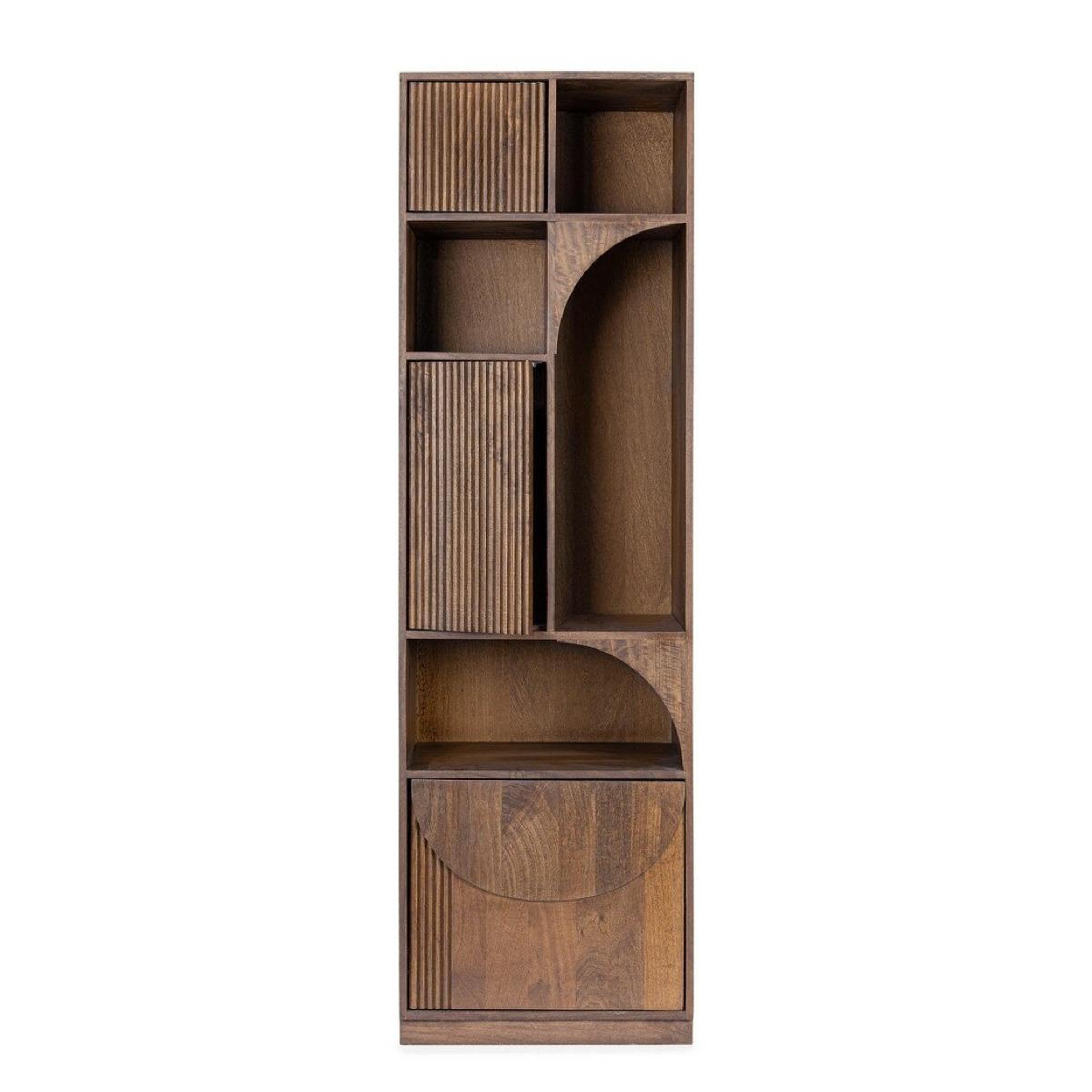 Voir la diapositive 5 : JLC KREATION Bibliothèque en manguier 180 cm 3 portes mira