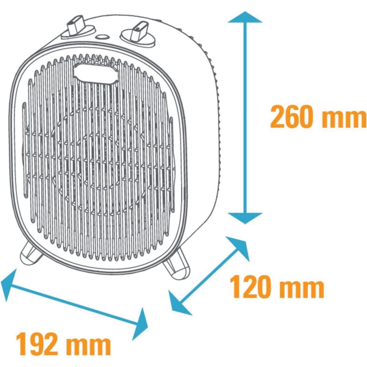 OPTIMEA Chauffage soufflant OCE-A01-2000N