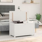 VIDAXL Boîte de rangement Blanc 80x40x45,5 cm Bois massif de pin