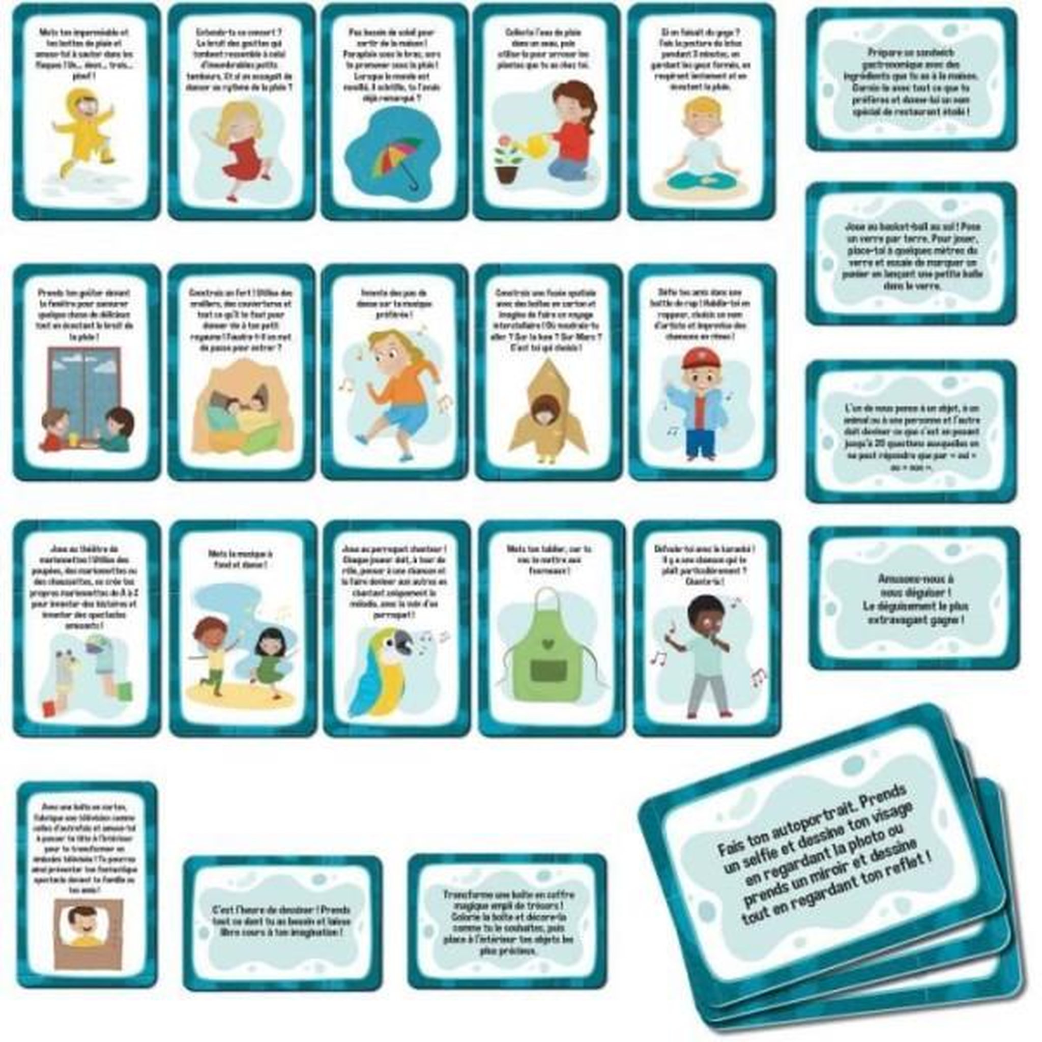 Voir la diapositive 2 : LISCIANI GIOCHI Jeu de cartes S'occuper quand il pleut - Jeu Éducatif - LIFE SKILLS - Cartes illustrées