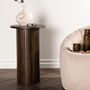 Voir la diapositive 3 : Paris Prix Table d'Appoint Design Nervuré  Bianca  65cm Marron
