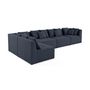 Voir la diapositive 2 : LISA DESIGN Amalfi - canapé modulable d'angle réversible - 5 places - en tissu