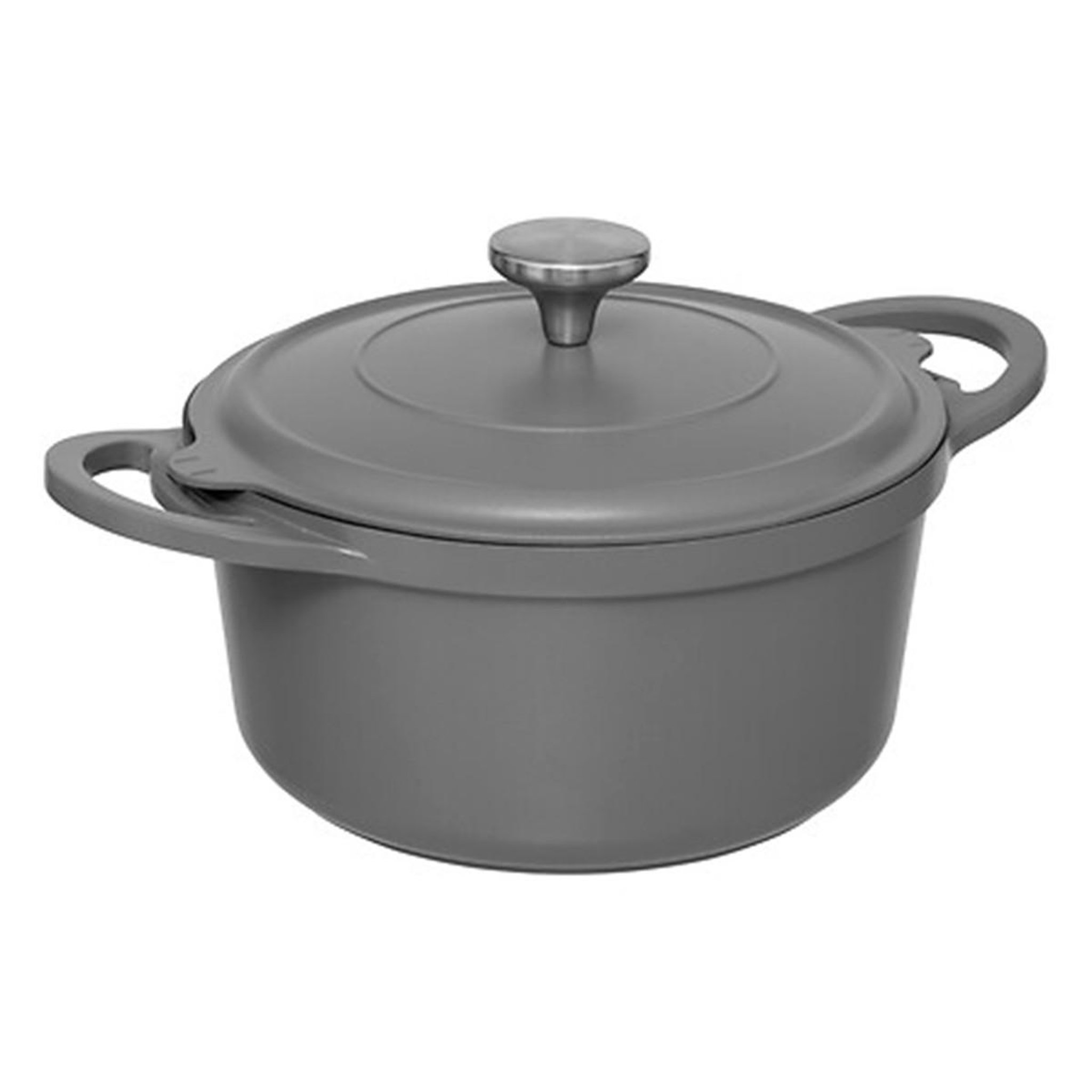 Voir la diapositive 4 : FIVE Cocotte avec panier vapeur  kirk  24cm gris
