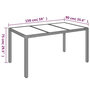 Voir la diapositive 6 : VIDAXL Table de jardin dessus en verre Noir 150x90x75cm Resine tressee
