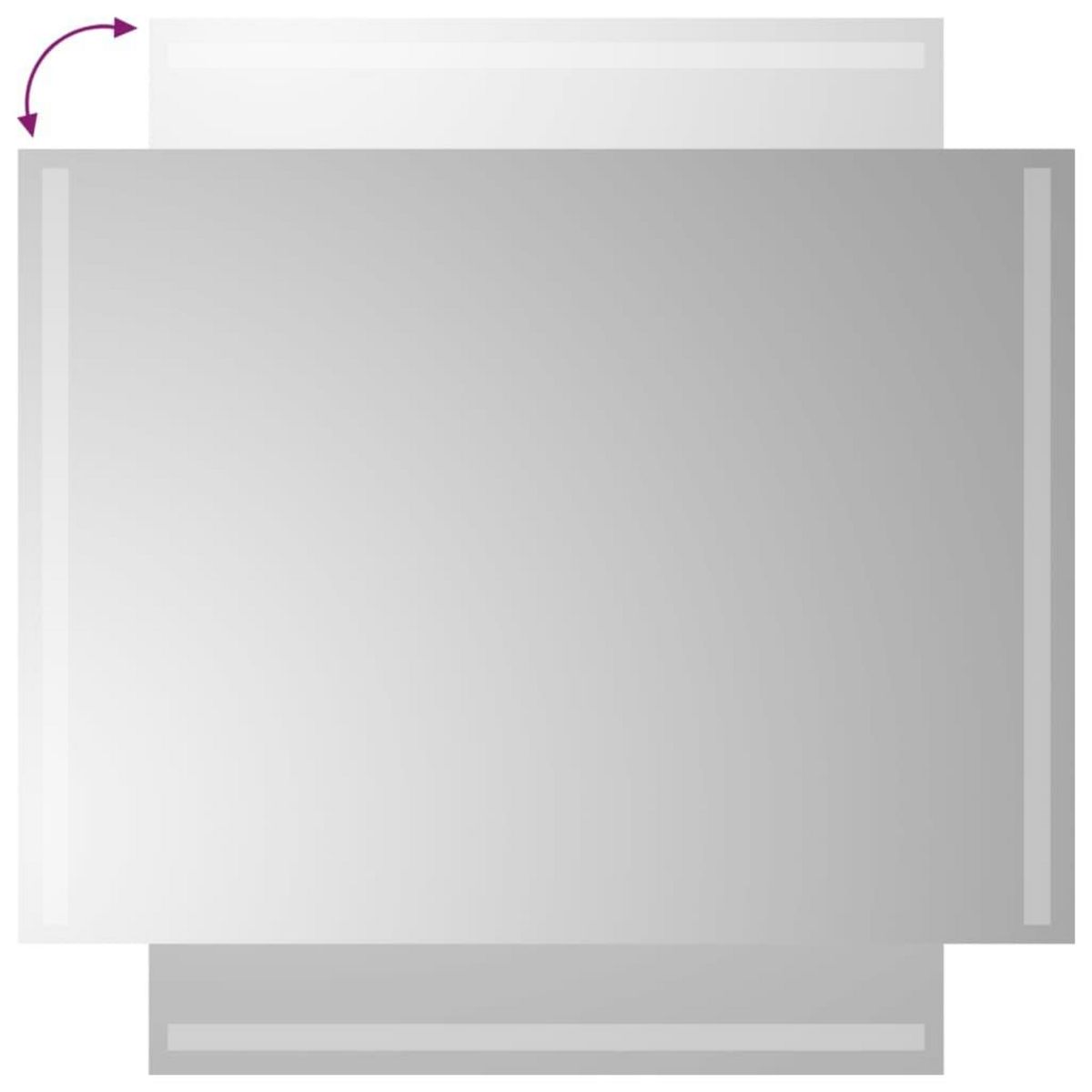 VIDAXL Miroir de salle de bain a LED 60x80 cm