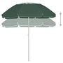 Voir la diapositive 3 : VIDAXL Parasol de plage vert 300 cm
