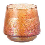 Paris Prix Photophore Design  Pois  14cm Orange Rouille